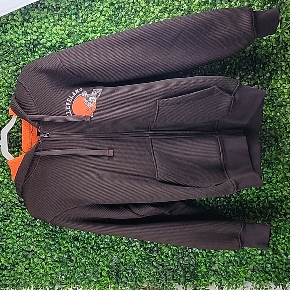 Cleveland Browns G-III Sports Field Goal Full-Zip Hooded Jacket Brown Size Small - Picture 3 of 14